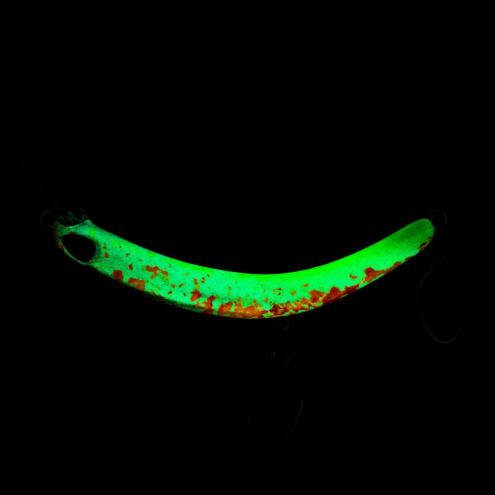 Tumbling Banana Glow – UV-aktiver Forellenwobbler für trübes Wasser
